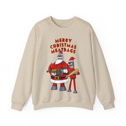 Robot Santa Claus & Bender Futurama Christmas Heavy Blend Crewneck Sweatshirt