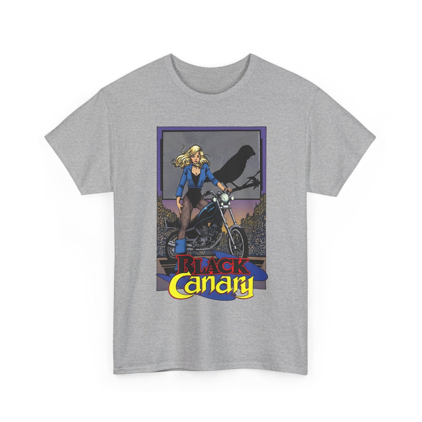 Black Canary T-Shirt - George Perez Art - 1980s Justice League Postcard Art - JLA - DC Comics