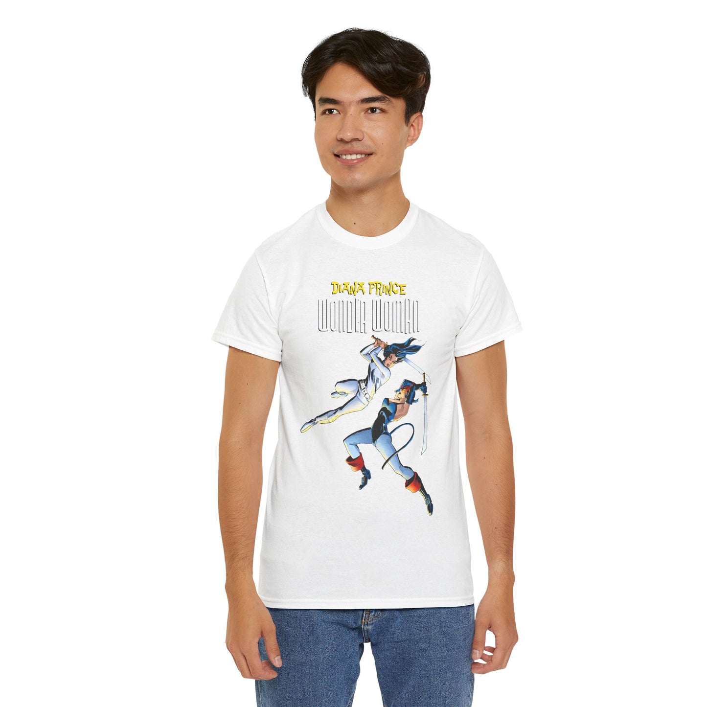 Diana Prince Wonder Woman  T-Shirt - From Diana's 1970s White Suit No-Powers Years - Bronze Age DC Comics