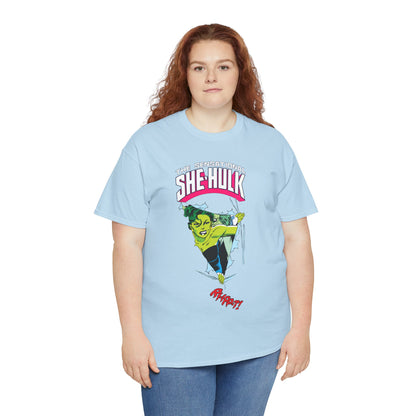 Sensational She-Hulk T-Shirt - John Byrne Art - Marvel Comics - Jennifer Walters - Ripping Through the Shirt - Fourth Wall