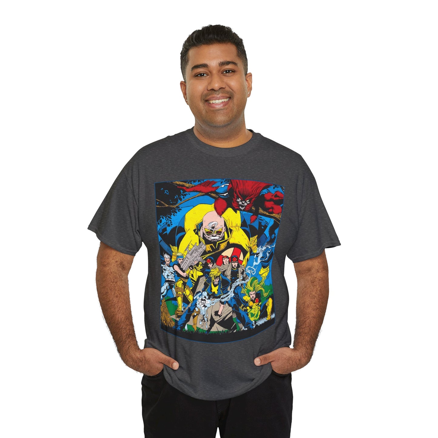 X-Factor T-Shirt - Joe Quesada Art - Havok, Polaris, Strong Guy, Jamie Madrox, Quicksilver - Mutant Team - Marvel Comics