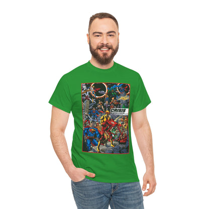 Crisis on Infinite Earths T-Shirt - George Perez Art - Absolute Edition Cover - Flash, Supergirl, Wonder Woman, Kid Flash, Psycho Pirate, Harbinger - DC Comics