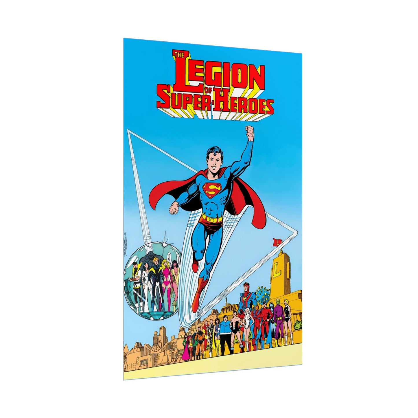 Superboy & the Legion of Super-Heroes Rolled Poster - George Perez Art - DC Comics - Multiple Sizes Up to 24"x36"