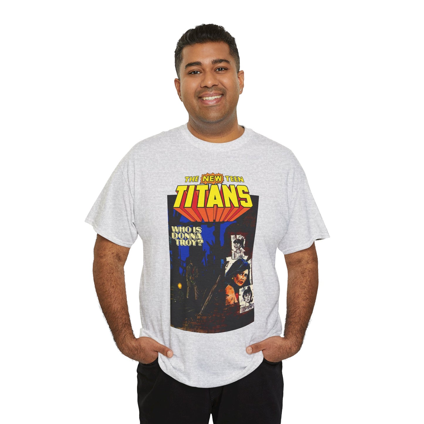 New Teen Titans T-Shirt - Classic George Perez Art - Who is Donna Troy? - Iconic Story and Cover - Robin/Dick Grayson - Popular DC Comics 1980s Series