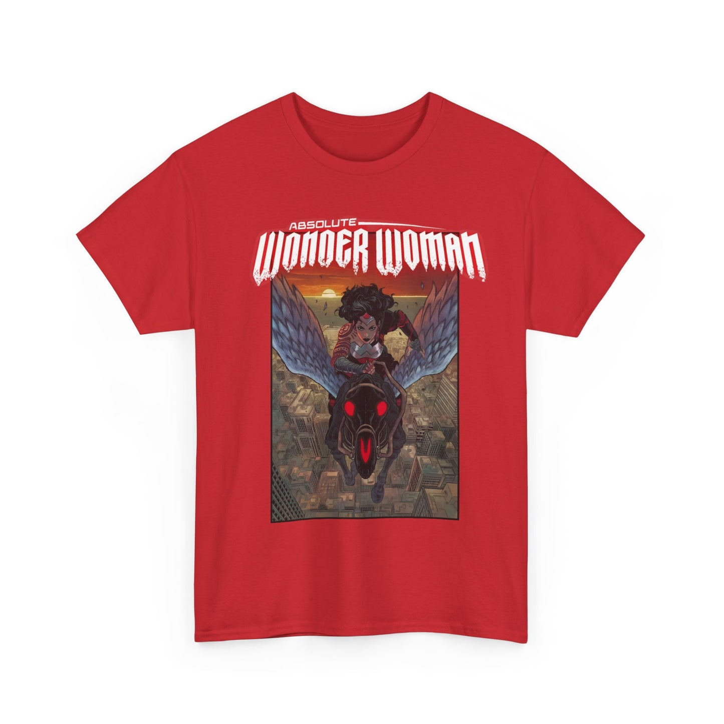 Absolute Wonder Woman T-Shirt - Hayden Sherman Art - DC Comics All-In - Raised in Hell by Circe - Riding Pegasus