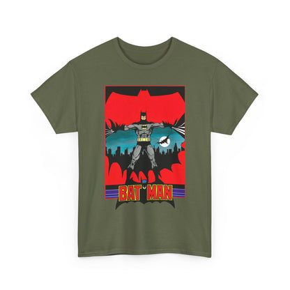Batman T-Shirt - George Perez Art - 1980s JLA Postcard Art - DC Comics