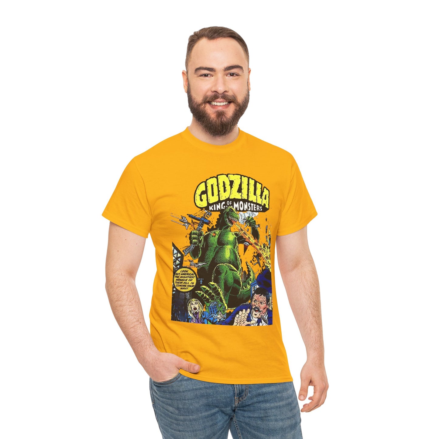 Godzilla T-Shirt - King of the Monsters - 1970s Comic Series - Marvel Comics - Bronze Age Monster Comic