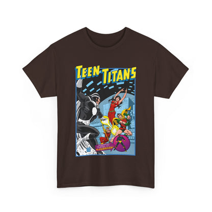 Teen Titans T-Shirt - Bronze Age DC Comics - Dr Light, Wonder Girl, Robin, Mal, Guardian, Speedy - Ernie Chan Cover Art from Issue #44