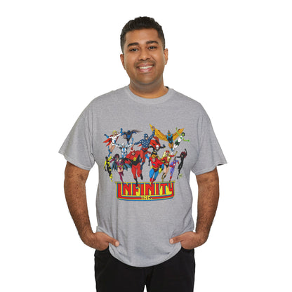 Infinity Inc Shirt - Tom Grummett Art - Jade, Obsidian, Huntress, Power Girl, Fury, Silver Scarab, Wildcat, Star-Spangled Kid - JSA Successors - DC Comics