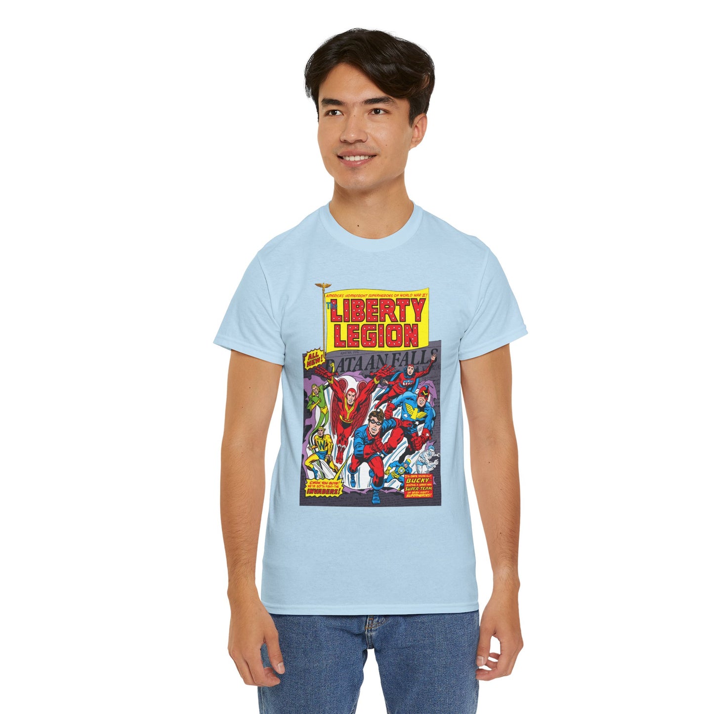 Liberty Legion T-Shirt - Marvel Premiere #29 - Bucky, Miss America, Whizzer, Patriot, Red Raven - Marvel Comics