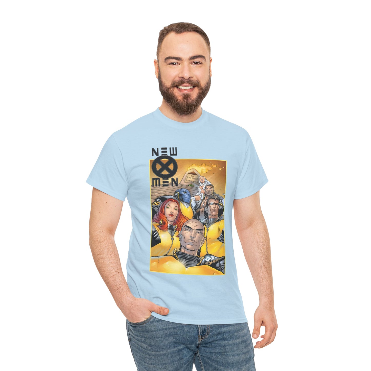 New X-Men T-Shirt - Frank Quitely Art - Cyclops, Jean Grey, Wolverine, Emma Frost, Beast, Professor X - Grant Morrison Run - Marvel Comics