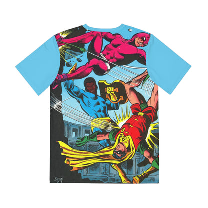 Teen Titans All Over Print Tee (Polyester) - Dick Dillin Art - Robin, Speedy, Wonder Girl - DC Comics