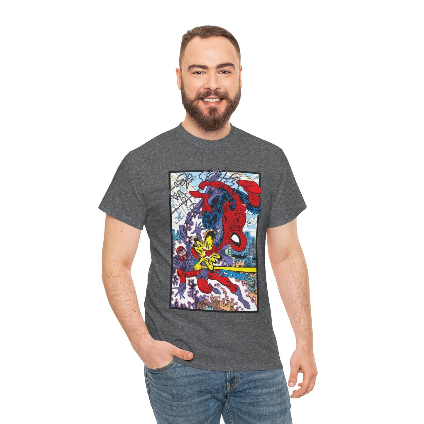 Spider-Man Vs Magneto T-Shirt - Erik Larsen Art - Marvel Comics