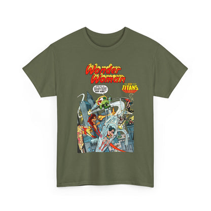 Wonder Woman/New Teen Titans T-Shirt - Ross Andru Art - Wonder Girl, Starfire, Cyborg, Raven - #287 Cover Art - DC Comics