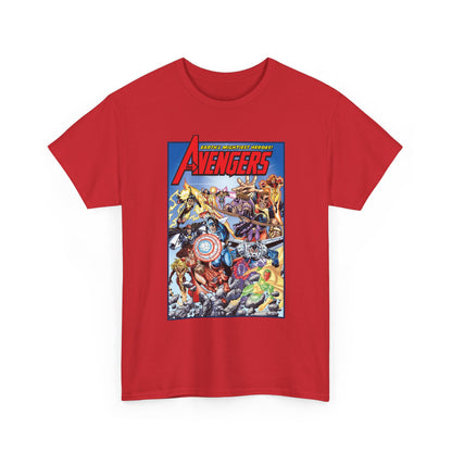 Avengers & Thunderbolts T-Shirt - George Perez Art - Captain America, Iron Man, Wonder Man, Scarlet Witch, Hawkeye, Citizen V, MACH-1, Techno, Atlas, Songbird - Marvel Comics