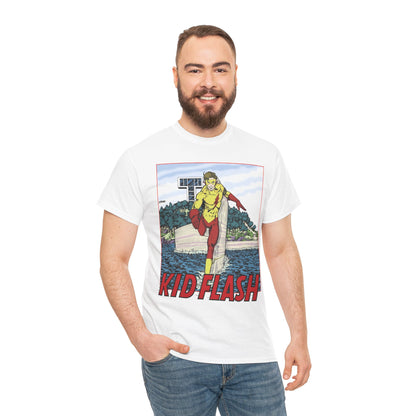 Kid Flash T-Shirt - George Perez Art - Wally West - New Teen Titans Member - Titans Tower - Future Flash - DC Comics