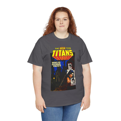 New Teen Titans T-Shirt - Classic George Perez Art - Who is Donna Troy? - Iconic Story and Cover - Robin/Dick Grayson - Popular DC Comics 1980s Series