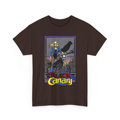 Black Canary T-Shirt - George Perez Art - 1980s Justice League Postcard Art - JLA - DC Comics