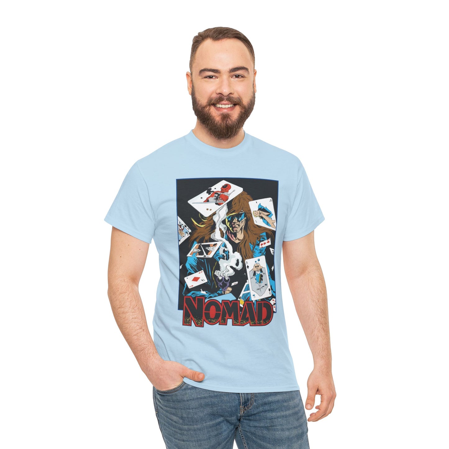 Nomad T-Shirt - S. Clarke Hawbaker, Mark McKenna Art - Jack Monroe - Playing Cards with Deadpool & Bushwacker - Marvel Comics