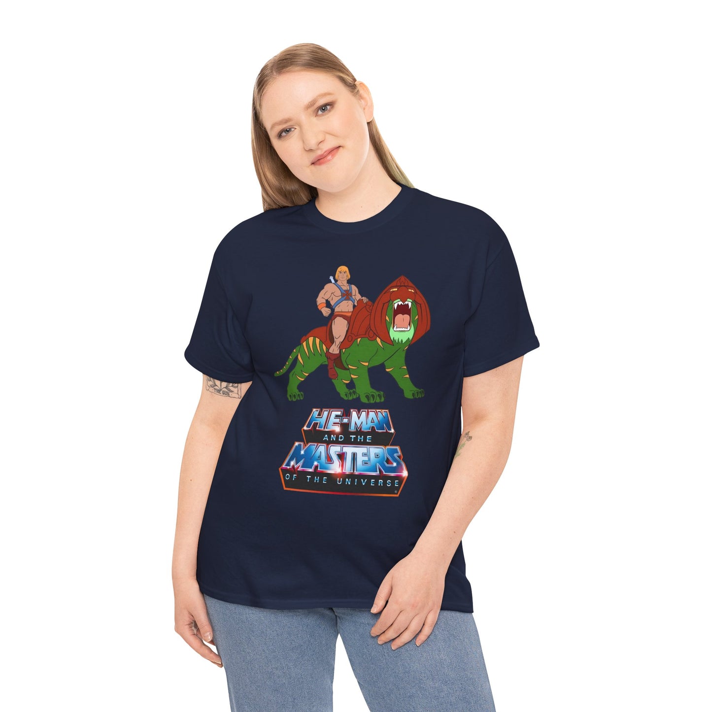 He-Man & Battle Cat T-Shirt - Filmation Art - Masters of the Universe, MOTU - Exciting New 2026 Movie - Nicholas Galitzine