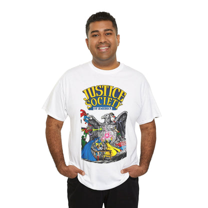Justice Society T-Shirt - George Perez Art - Dr Fate, Atom, Spectre, Wonder Woman, Flash, Batman, Superman, Hawkman - JSA - DC Comics