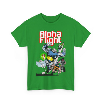 Alpha Flight T-Shirt - Mike Mignola Art - Shaman, Snowbird, Northstar, Aurora, Box, Vindicator, Puck - Canada's Super-Team - Marvel Comics