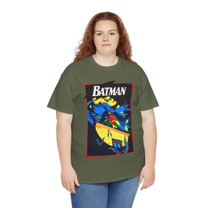 Batman & Robin T-Shirt - Norm Breyfogle Art - Surrounded by Bats in Gotham City - DC Comics