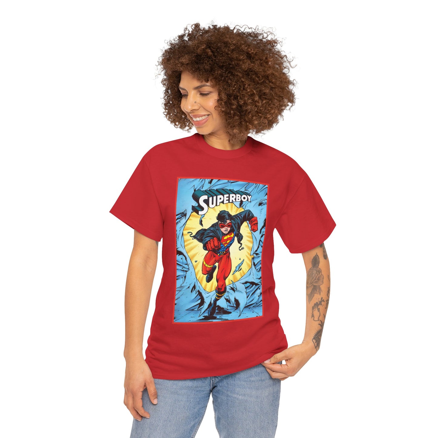 Superboy T-Shirt - Tom Grummett Art - Reign of the Supermen Storyline from the 1990s - Kon-El, Connor Kent - Superman Family - DC Comics