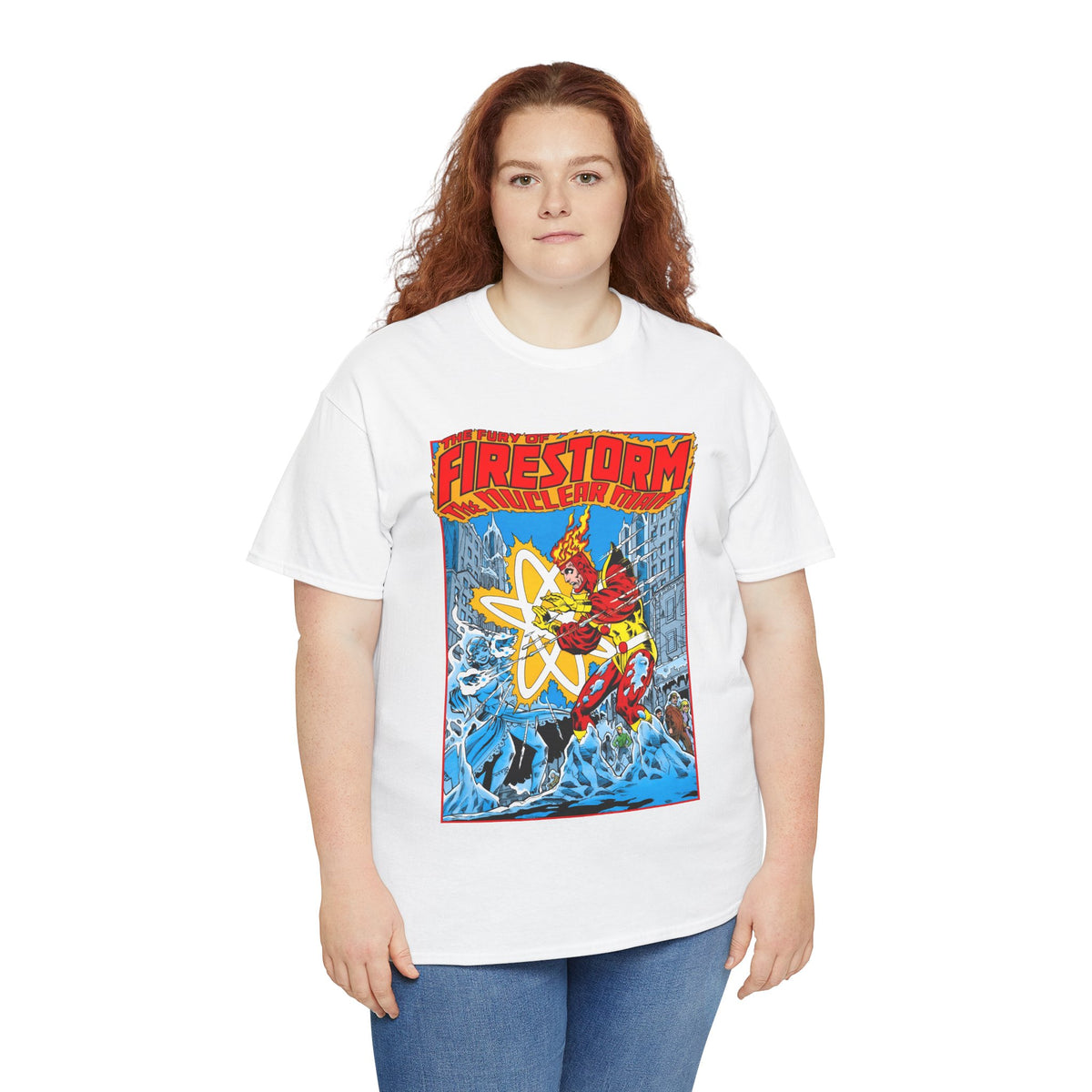 Fury of Firestorm T-Shirt - Pat Broderick Art - Vs Killer Frost - #3 Cover Art - DC Comics