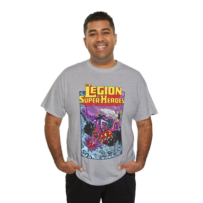 Legion of Super-Heroes T-Shirt - Pat Broderick Art - Timber Wolf, Lightning Lad, Wildfire, Dawnstar, Element Lad - LOSH - DC Comics