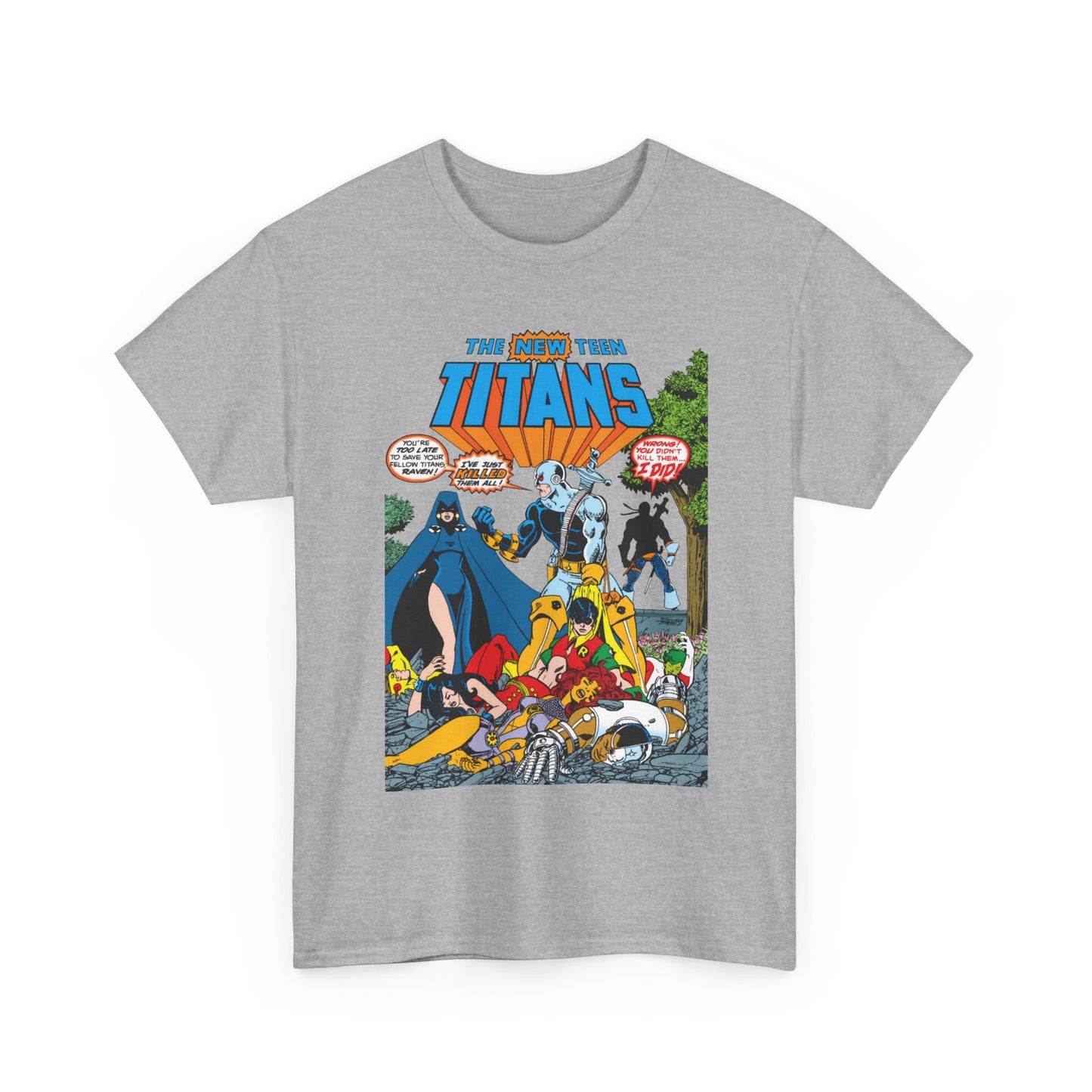 New Teen Titans T-Shirt - George Perez Art - #2 Cover Art - Deathstroke & Ravager - DC Comics