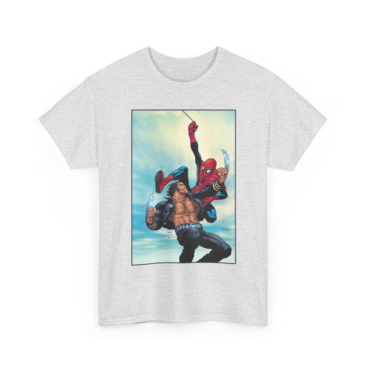 Wolverine Vs Spider-Man T-Shirt - Frank Quitely Art - Marvel Comics
