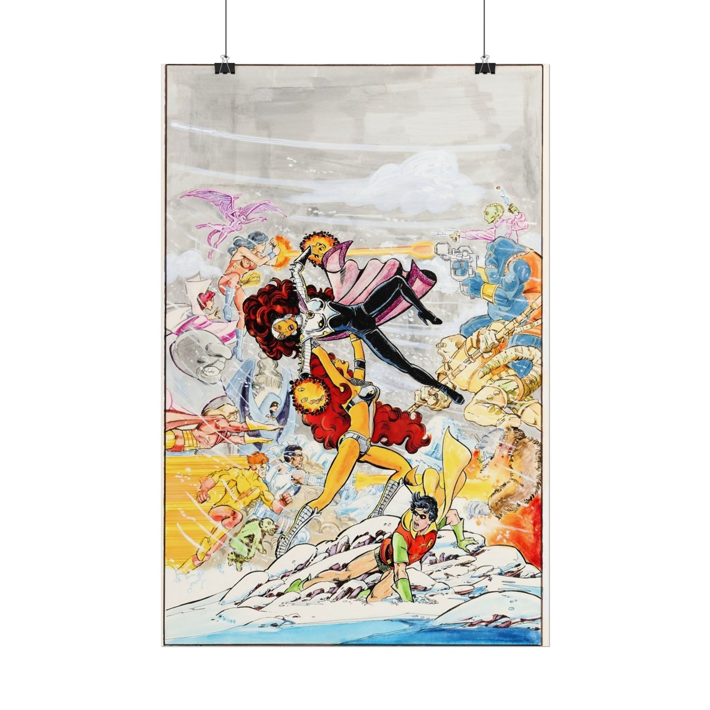 New Teen Titans Rolled Poster - George Perez Art - Starfire Vs Blackfire - DC Comics - Multiple Sizes Up to 24"x36"