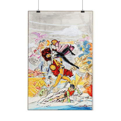 New Teen Titans Rolled Poster - George Perez Art - Starfire Vs Blackfire - DC Comics - Multiple Sizes Up to 24"x36"