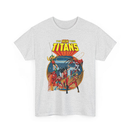 New Teen Titans T-Shirt - George Perez Art - Wonder Girl, Flash, Robin, Speedy, Aqualad, Hawk - DC Comics