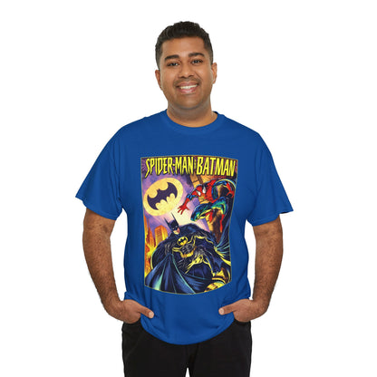 Batman/Spider-Man Shirt - Mark Bagley Art - DC Comics/Marvel Comics Cross-Over From the 1990s