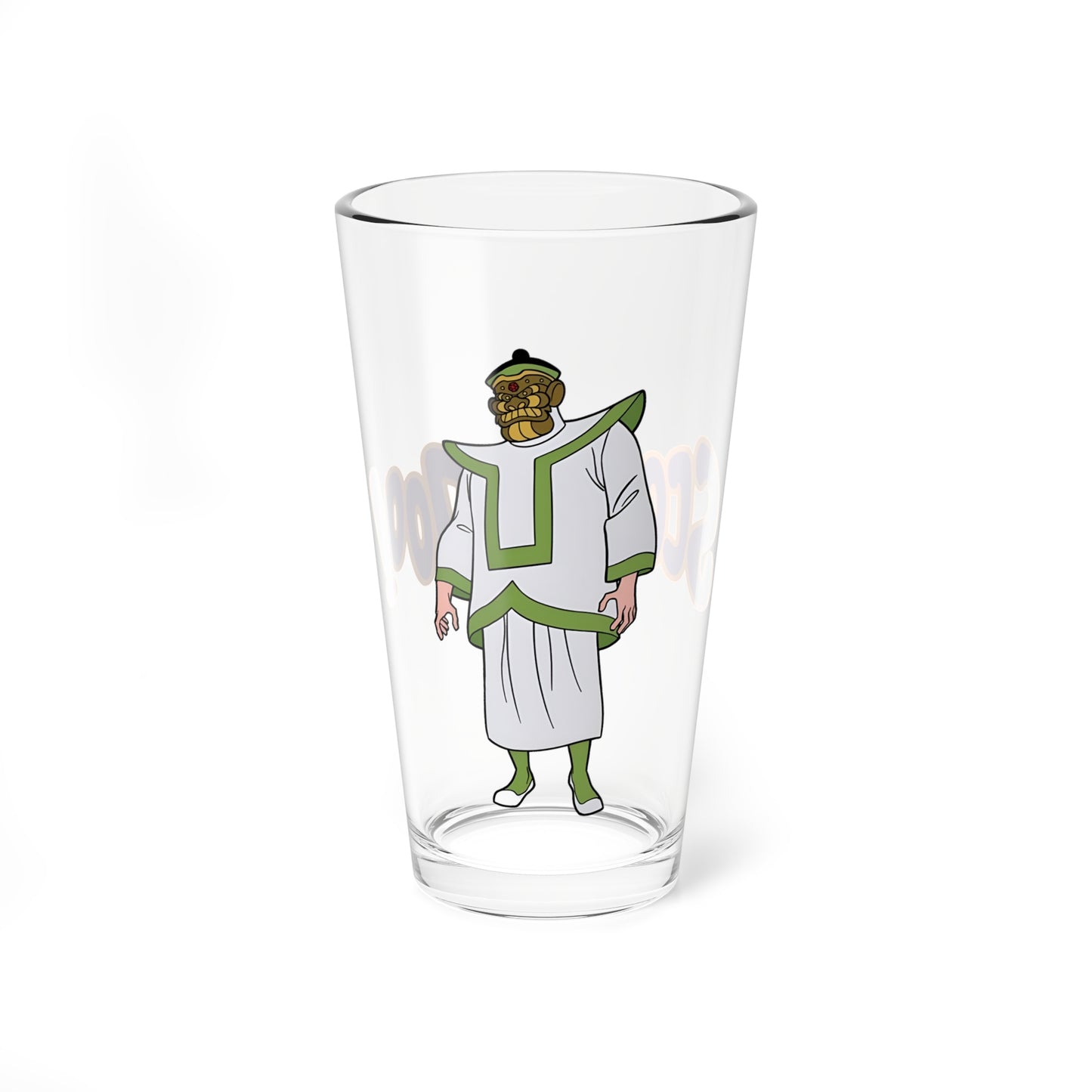 Ghost of Zen Tuo Pint Glass, 16oz - Scooby Doo Villain - Beloved Hanna-Barbera Cartoon - Mystery Mask Mix-Up