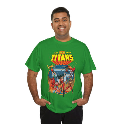 New Teen Titans T-Shirt - George Perez Art - Wonder Girl, Flash, Robin, Speedy, Aqualad, Hawk - DC Comics
