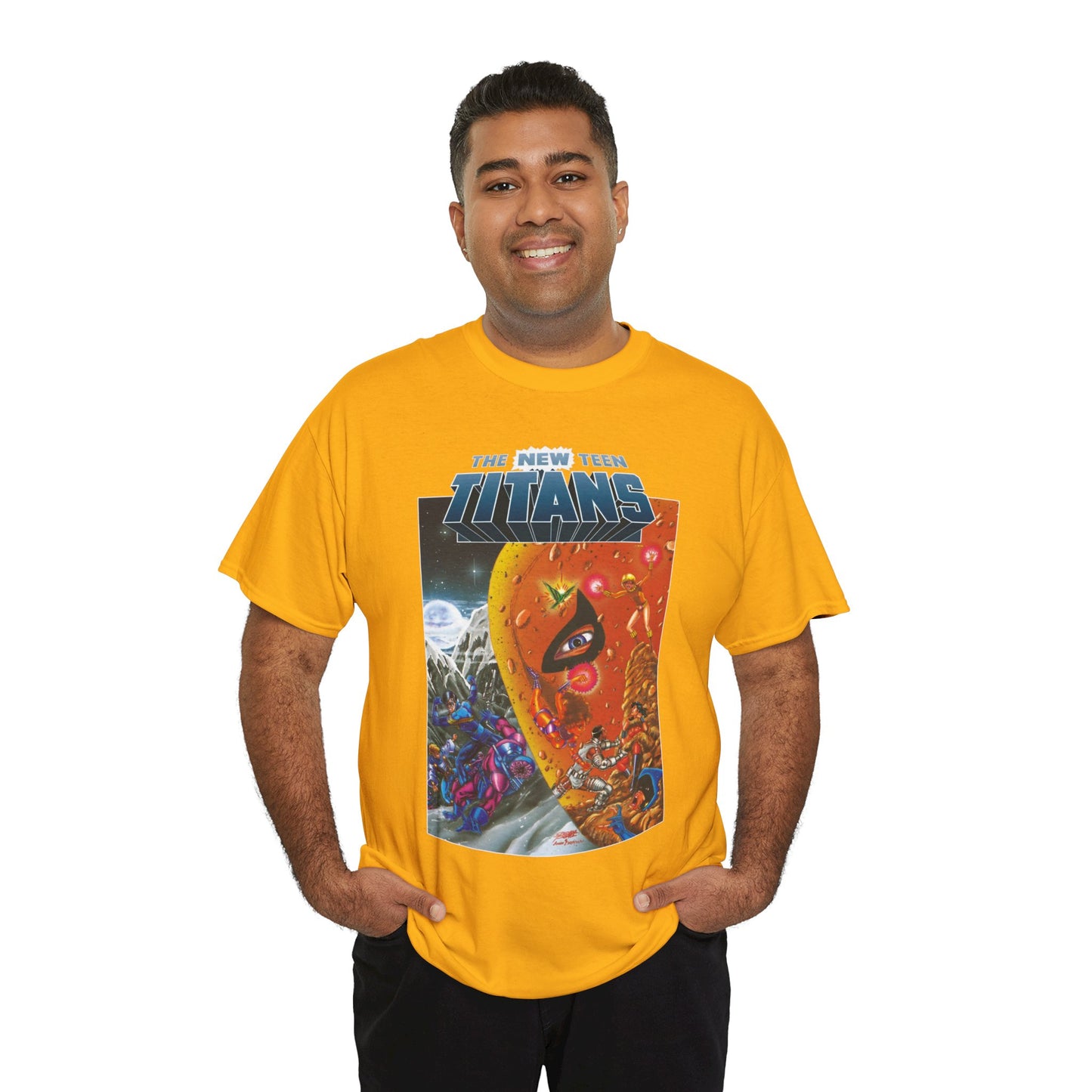 New Teen Titans T-Shirt - George Perez Art - Judas Contract - Deathstroke, Nightwing, Terra, Jericho, Raven, Cyborg, Wonder Girl - DC Comics