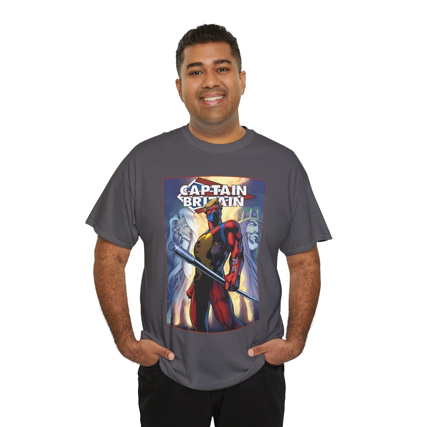 Captain Britain T-Shirt - Alan Davis Art - Excalibur Member - Marvel Comics