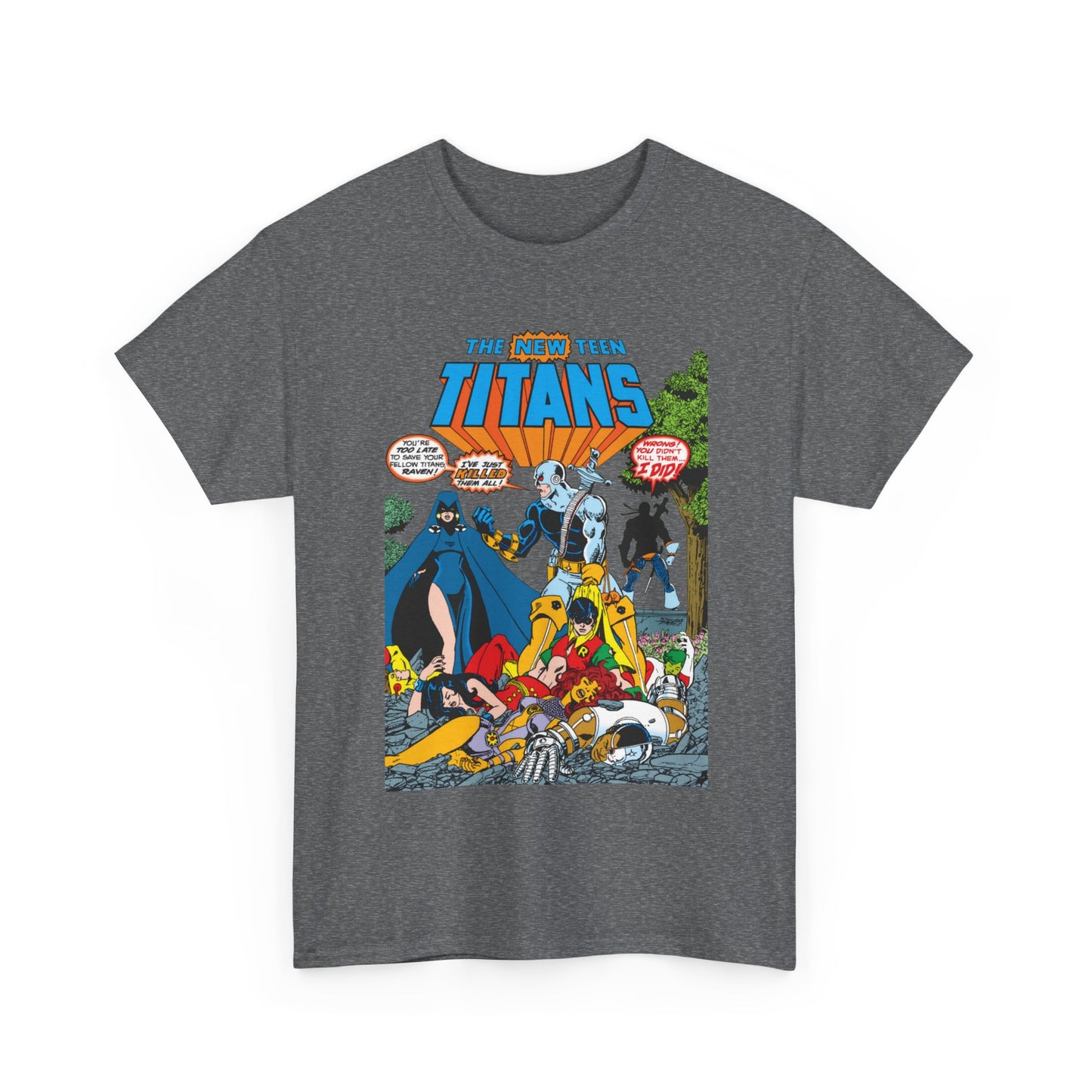 New Teen Titans T-Shirt - George Perez Art - #2 Cover Art - Deathstroke & Ravager - DC Comics