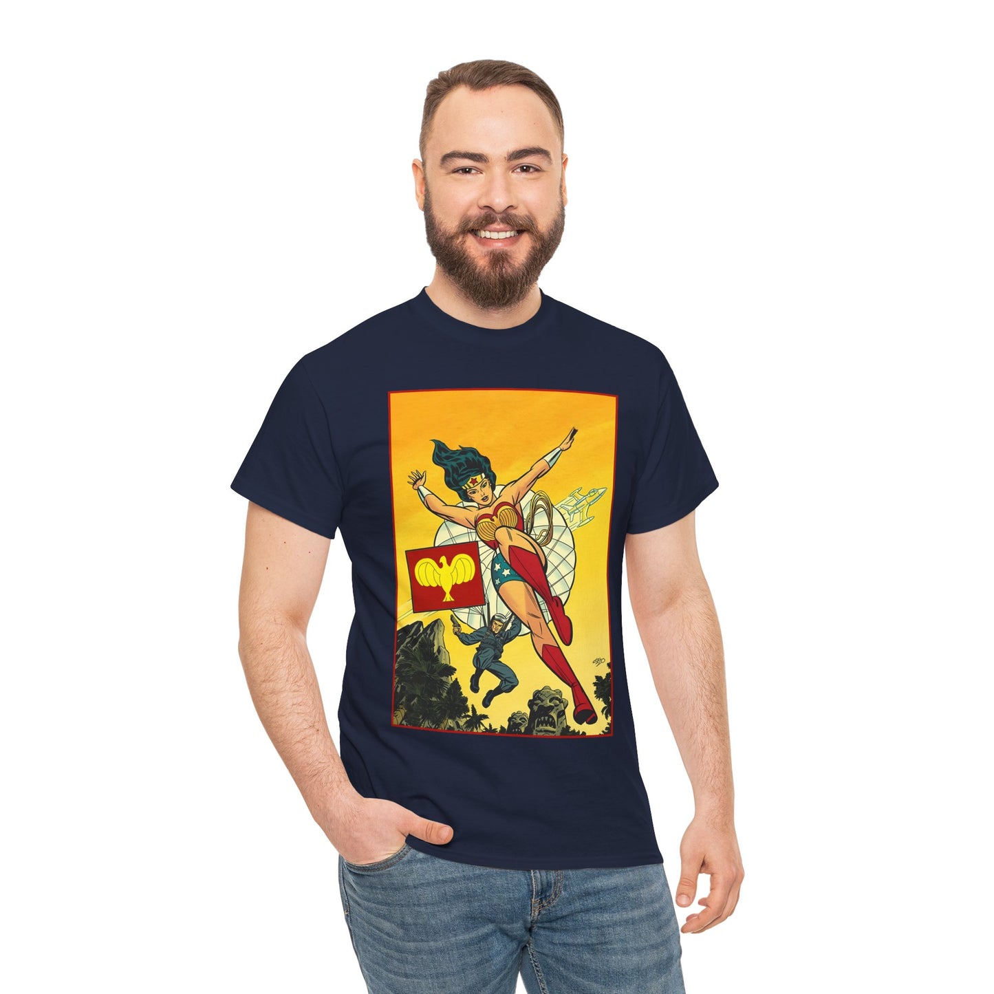 Wonder Woman T-Shirt - Michael Cho Art - Golden Age Art Theme - Steve Trevor - DC Comics