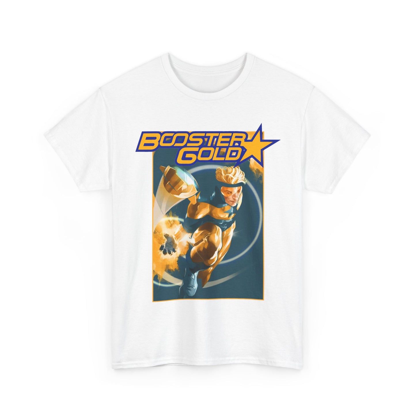 Booster Gold T-Shirt - Don Aguillo Art - Justice League: The Omega Act - DC Comics