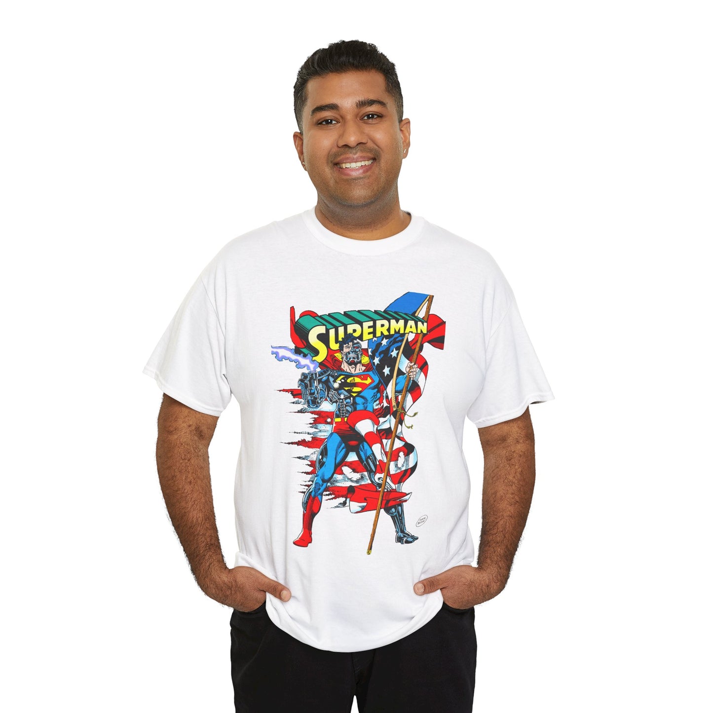 Cyborg Superman T-Shirt - Dan Jurgens Art - Reign of the Supermen Enemy - 1990s Storyline After the Death of Superman - DC Comics
