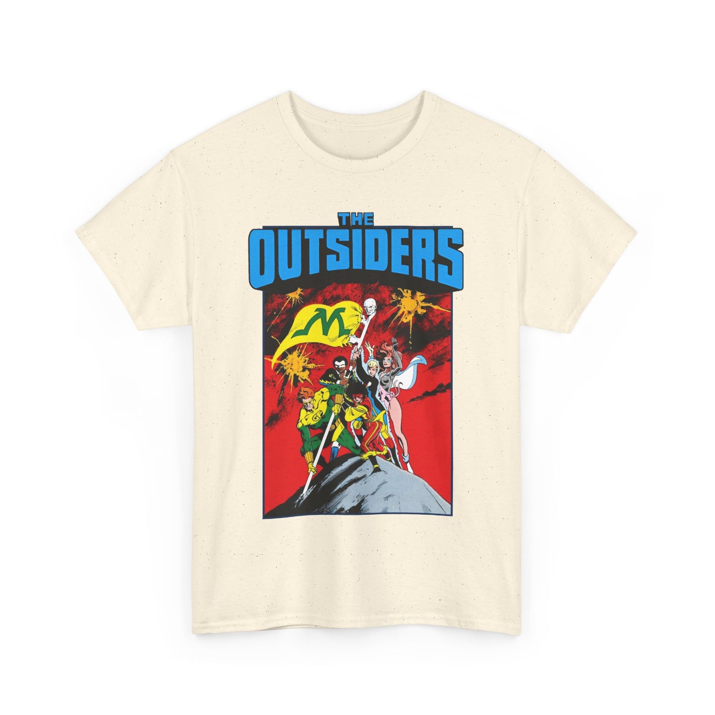 Outsiders T-Shirt - Alan Davis Art - Geo-Force, Halo, Black Lightning, Metamorpho, Katana - DC Comics