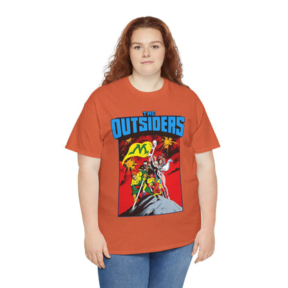 Outsiders T-Shirt - Alan Davis Art - Geo-Force, Halo, Black Lightning, Metamorpho, Katana - DC Comics