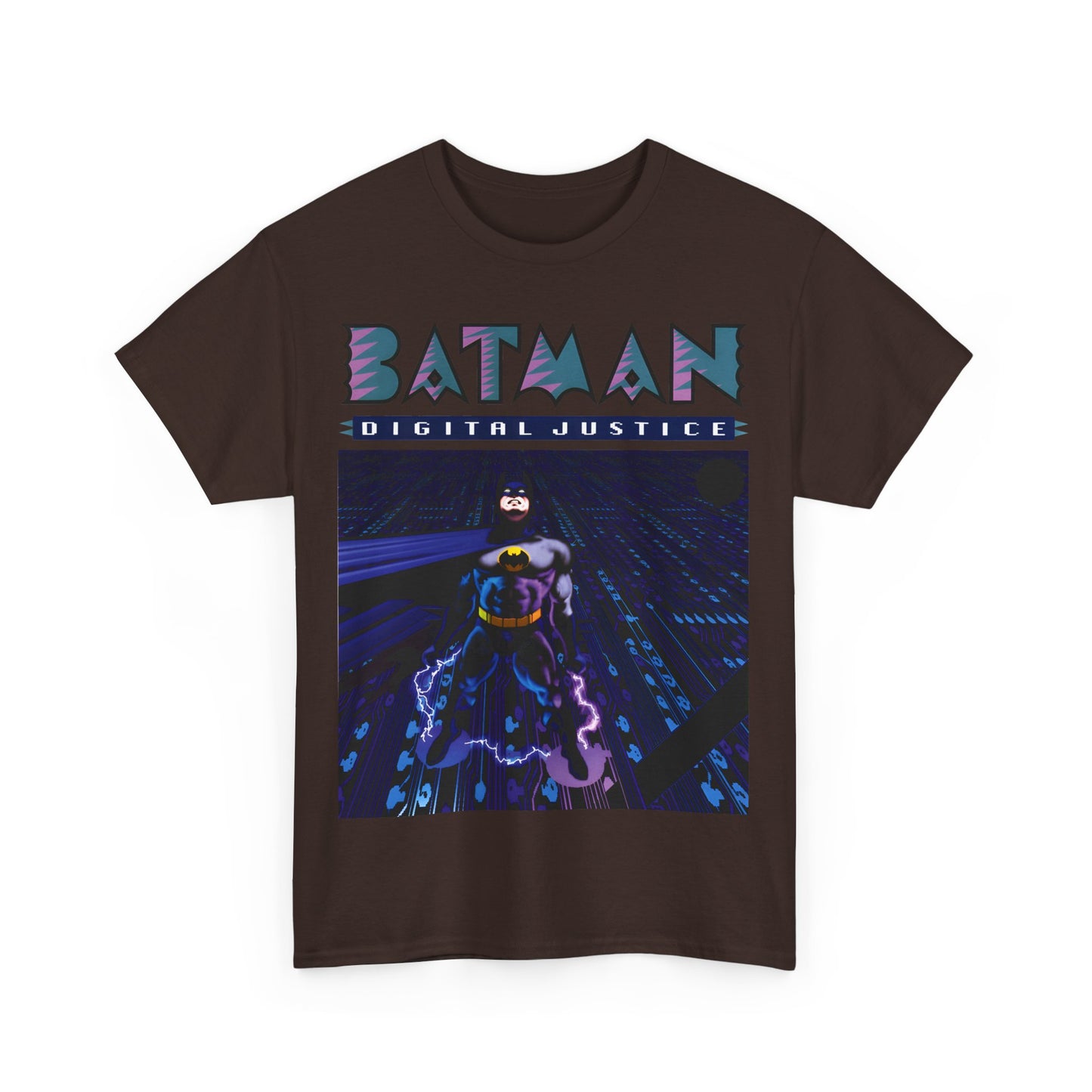 Batman Digital Justice T-Shirt - Pepe Moreno Computer Generated Art - Graphic Novel - Gotham City, Bruce Wayne - DC Comics