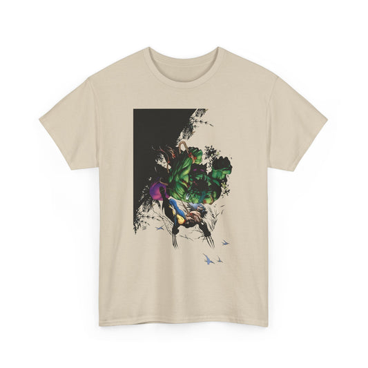 Wolverine Vs Hulk T-Shirt - Adam Kubert Art - Marvel Comics - Logan, X-Men, Bruce Banner - Great Fight Image