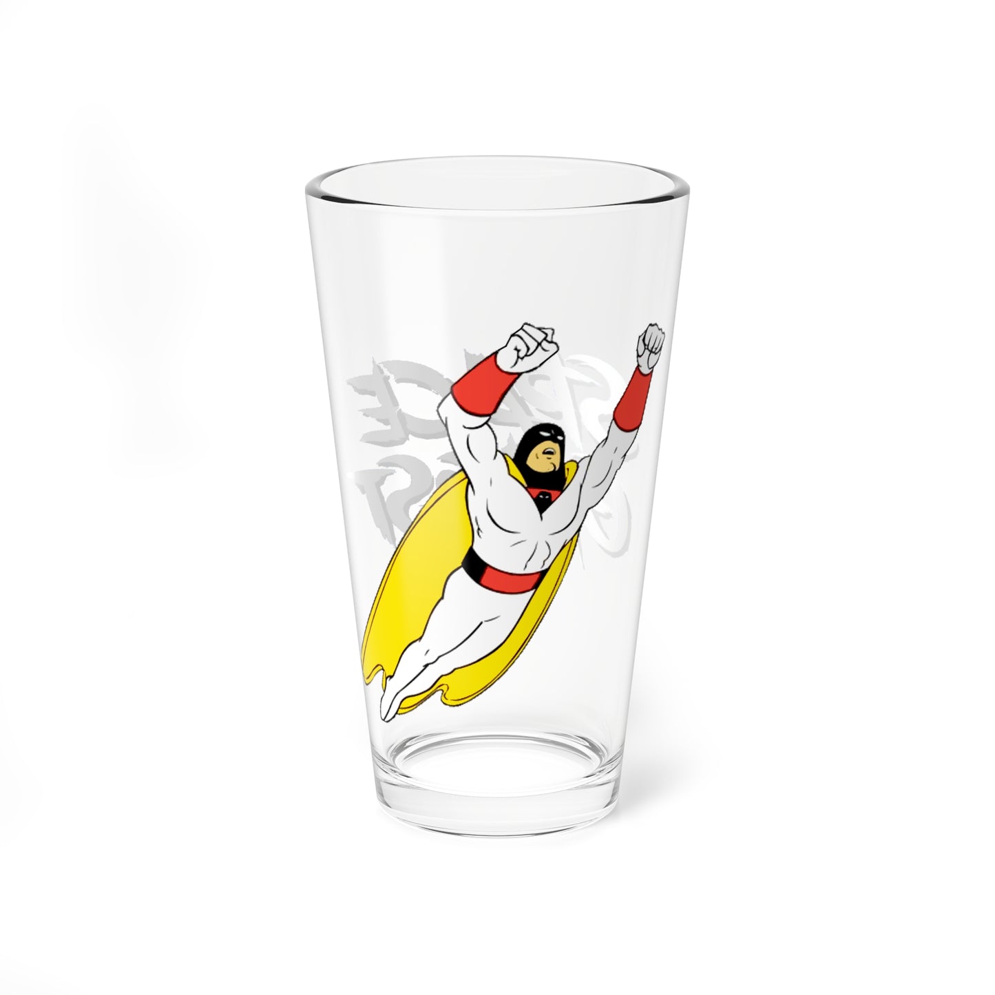 Space Ghost Pint Glass, 16oz - Popular Hanna-Barbera Saturday Morning Cartoon - 1960s - Alex Toth Design - Ghost Planet