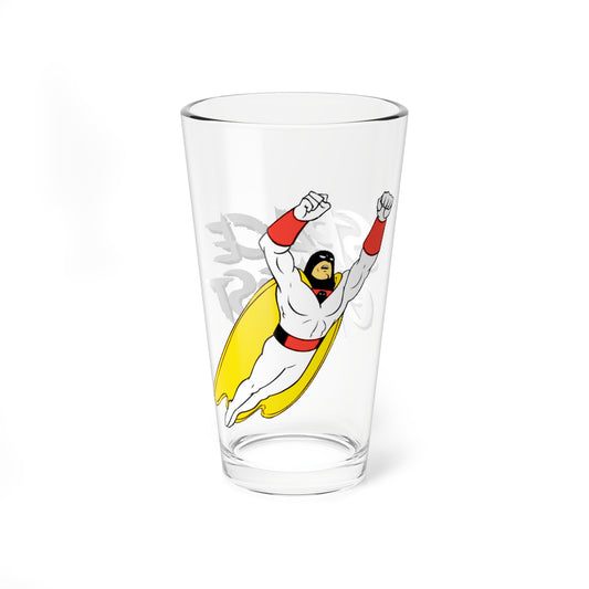 Space Ghost Pint Glass, 16oz - Popular Hanna-Barbera Saturday Morning Cartoon - 1960s - Alex Toth Design - Ghost Planet